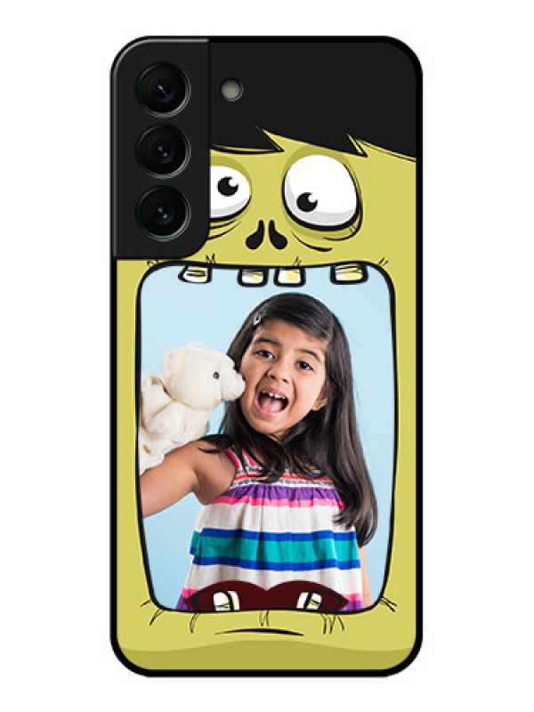 Custom Galaxy S22 Plus 5G Personalized Glass Phone Case - Cartoon monster back case Design