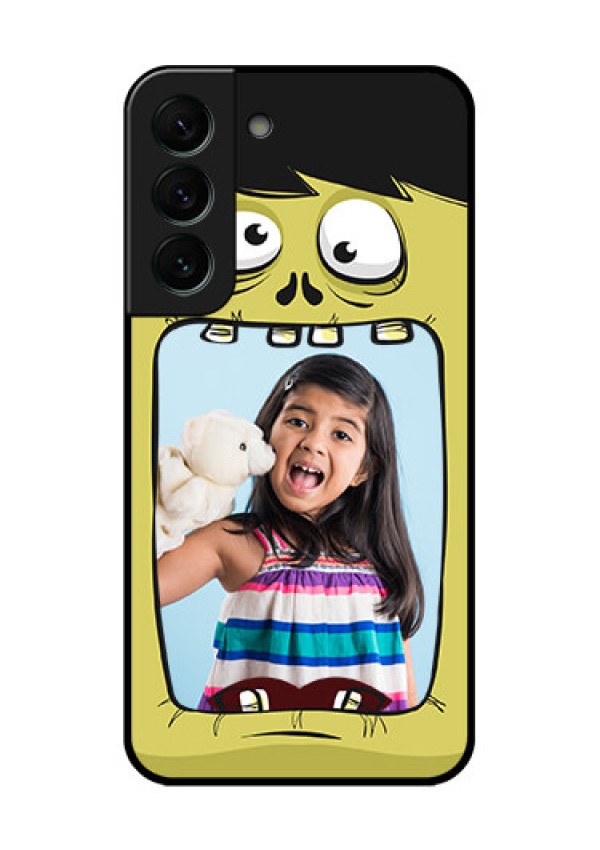 Galaxy S22 Plus 5G Personalized Glass Phone Case - Cartoon monster back case Design