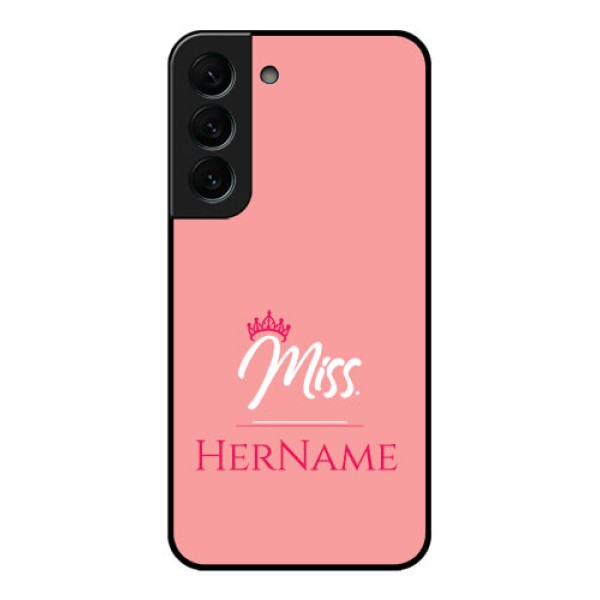 Galaxy S22 Plus 5G Custom Glass Phone Case Mrs with Name