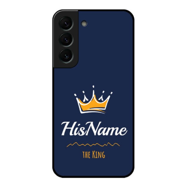 Galaxy S22 Plus 5G Glass Phone Case King with Name