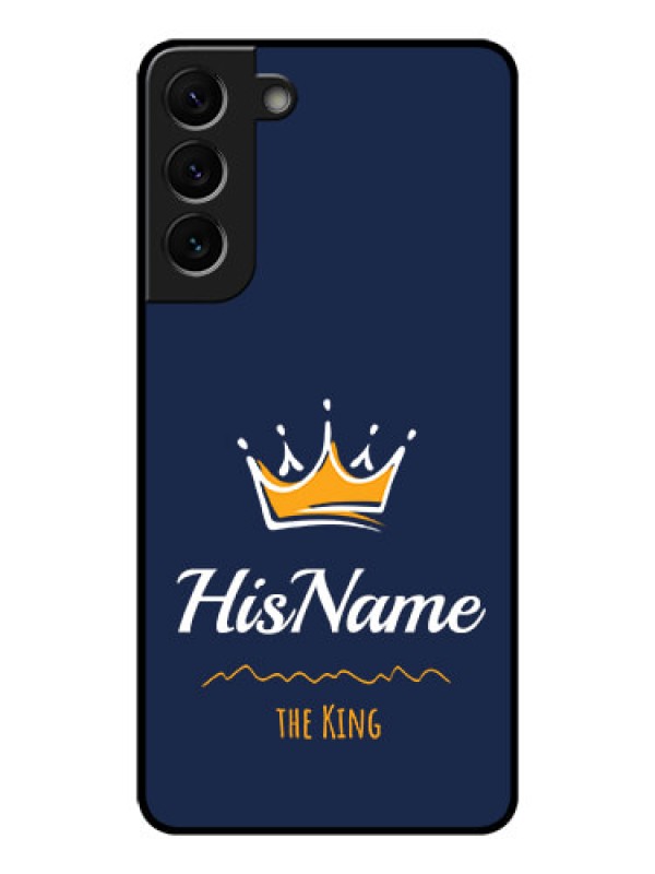 Custom Galaxy S22 Plus 5G Glass Phone Case King with Name