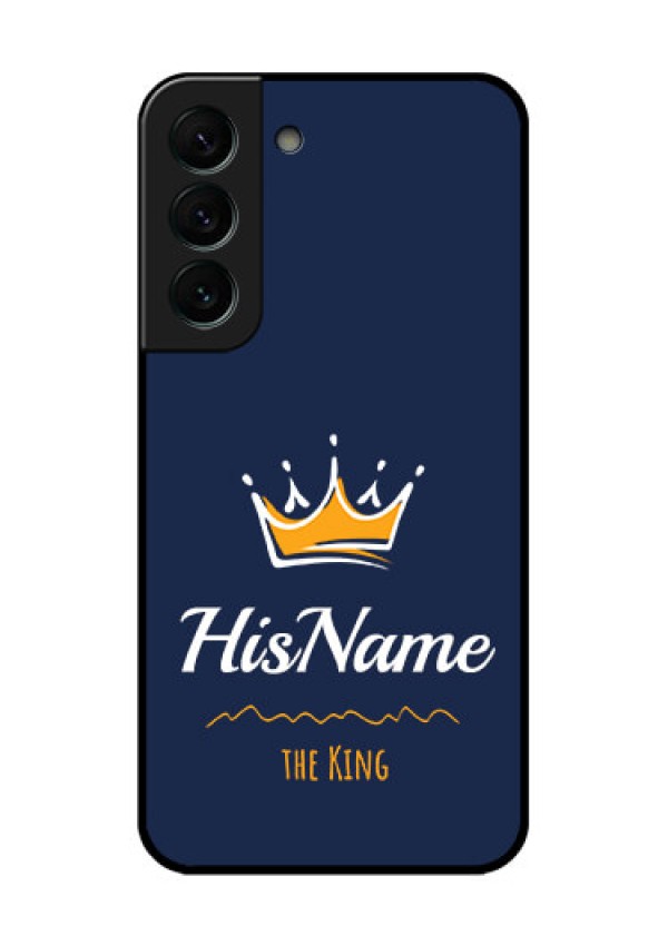 Galaxy S22 Plus 5G Glass Phone Case King with Name