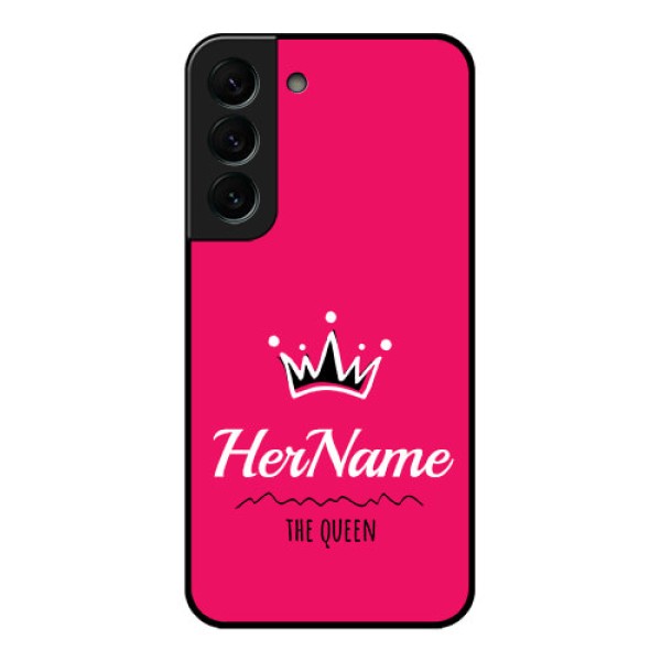 Galaxy S22 Plus 5G Glass Phone Case Queen with Name Galaxy S22 Plus 5G Glass Phone Case Queen with Name