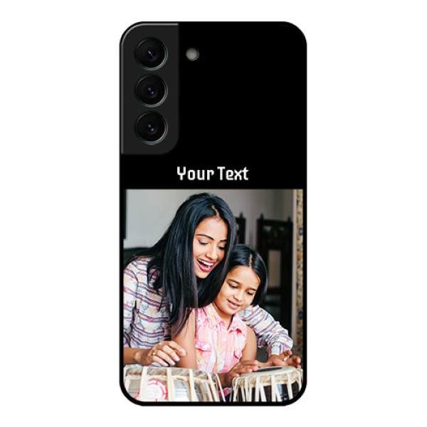 Galaxy S22 Plus 5G Photo with Name on Glass Phone Case