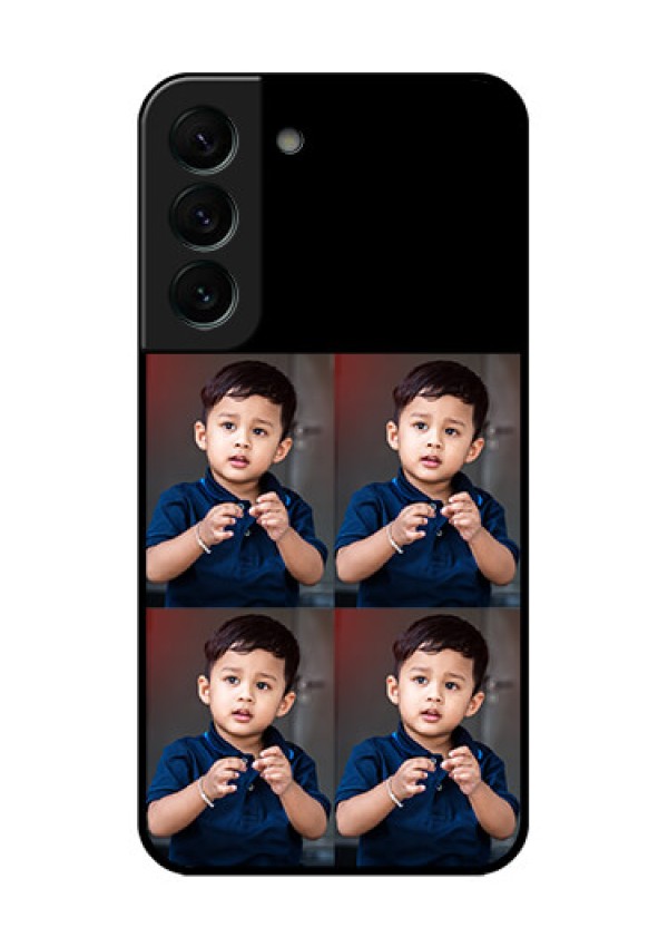 Galaxy S22 Plus 5G 4 Image Holder on Glass Mobile Cover