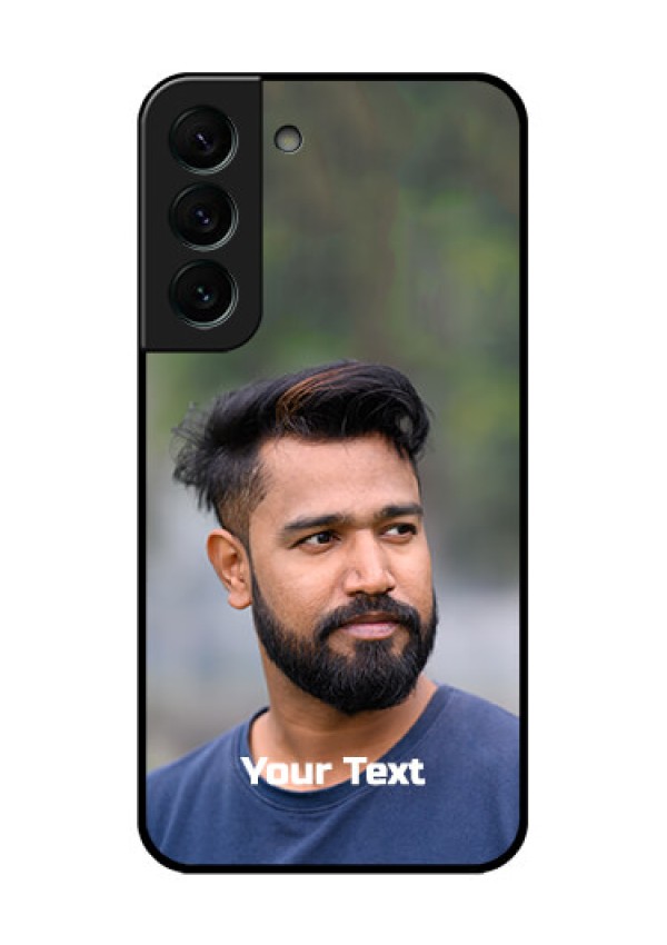 Galaxy S22 Plus 5G Glass Mobile Cover: Photo with Text