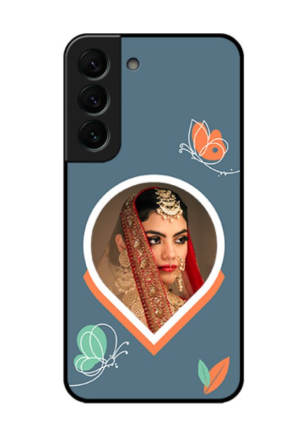 Galaxy S22 Plus 5G Custom Glass Mobile Case - Droplet Butterflies Design