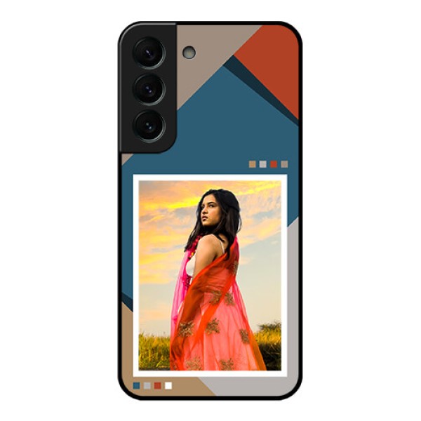 Galaxy S22 Plus 5G Personalized Glass Phone Case - Retro color pallet Design Galaxy S22 Plus 5G Personalized Glass Phone Case - Retro color pallet Design
