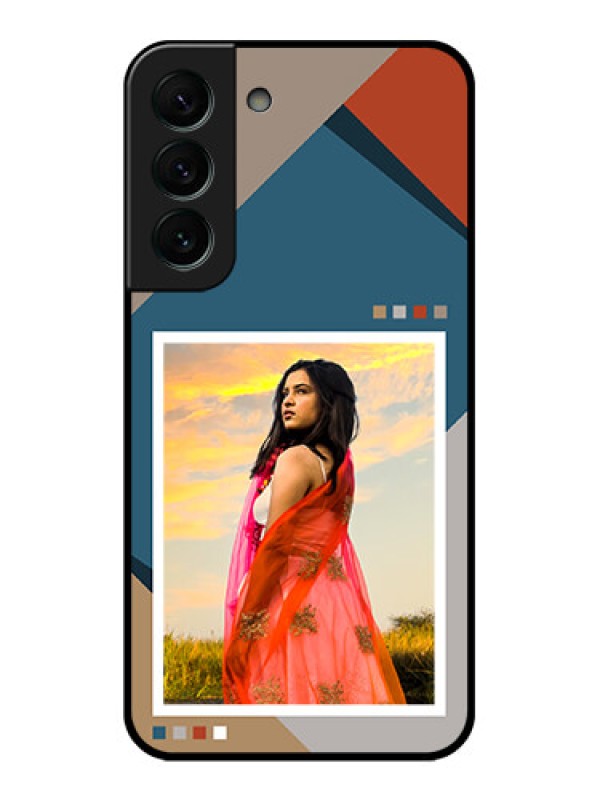 Custom Galaxy S22 Plus 5G Personalized Glass Phone Case - Retro color pallet Design