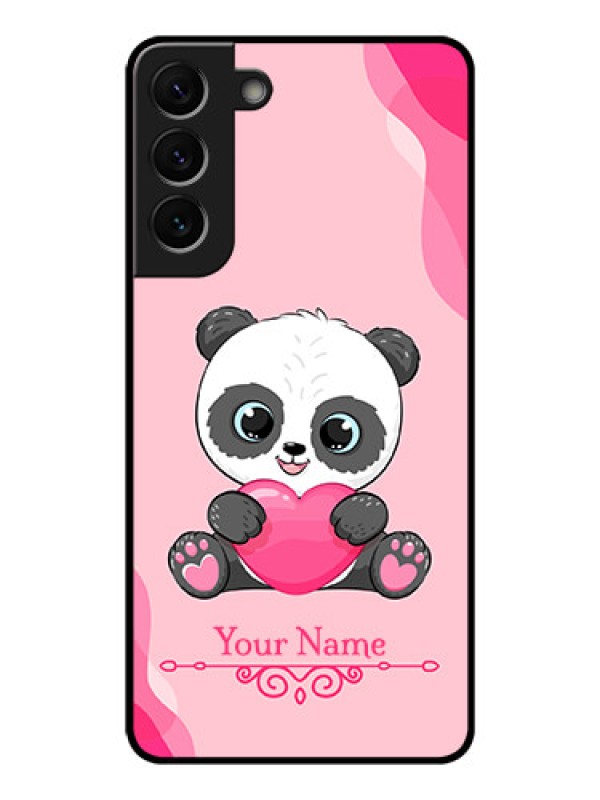 Custom Galaxy S22 Plus 5G Custom Glass Mobile Case - Cute Panda Design