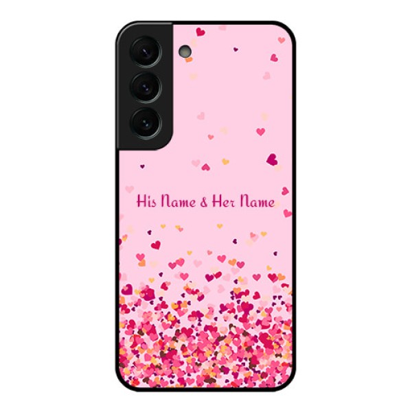 Galaxy S22 Plus 5G Photo Printing on Glass Case - Floating Hearts Design Galaxy S22 Plus 5G Photo Printing on Glass Case - Floating Hearts Design
