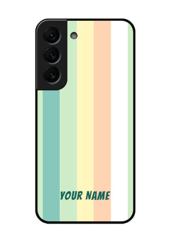 Galaxy S22 Plus 5G Photo Printing on Glass Case - Multi-colour Stripes Design