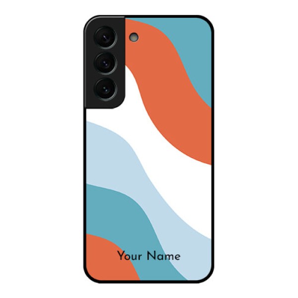 Galaxy S22 Plus 5G Custom Glass Mobile Case - coloured Waves Design Galaxy S22 Plus 5G Custom Glass Mobile Case - coloured Waves Design