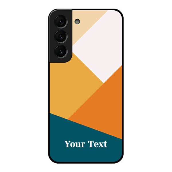 Galaxy S22 Plus 5G Personalized Glass Phone Case - Stacked Multi-colour Design Galaxy S22 Plus 5G Personalized Glass Phone Case - Stacked Multi-colour Design