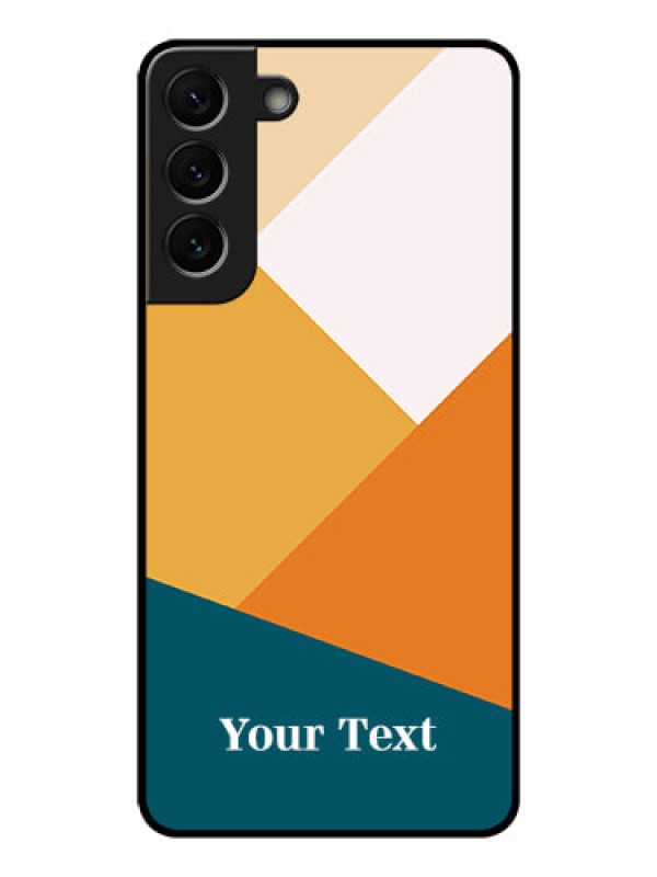 Custom Galaxy S22 Plus 5G Personalized Glass Phone Case - Stacked Multi-colour Design
