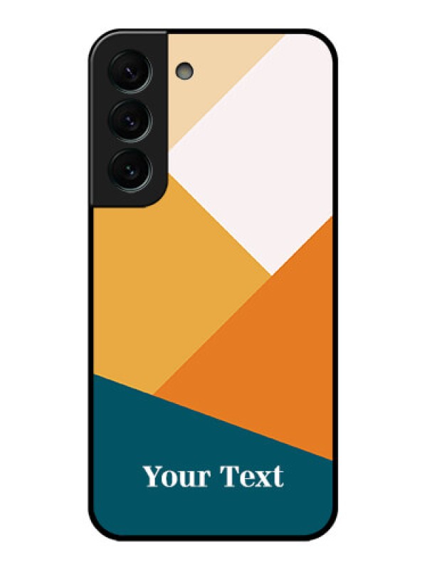 Custom Galaxy S22 Plus 5G Personalized Glass Phone Case - Stacked Multi-colour Design