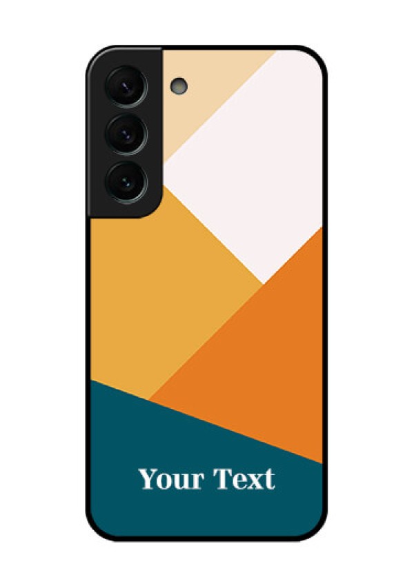 Galaxy S22 Plus 5G Personalized Glass Phone Case - Stacked Multi-colour Design