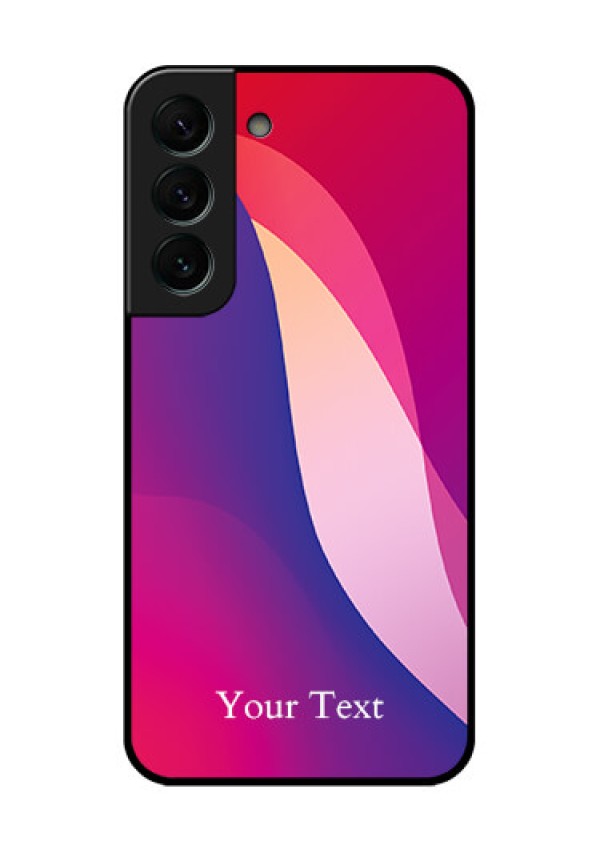 Galaxy S22 Plus 5G Personalized Glass Phone Case - Digital abstract Overlap Design