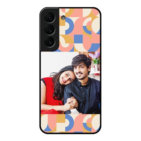 Galaxy S22 Plus 5G Photo Printing on Glass Case - Semi-circle Maze Pattern Design Galaxy S22 Plus 5G Photo Printing on Glass Case - Semi-circle Maze Pattern Design
