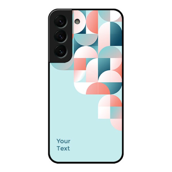 Galaxy S22 Plus 5G Custom Glass Phone Case - Stylish Semi-circle Pattern Design Galaxy S22 Plus 5G Custom Glass Phone Case - Stylish Semi-circle Pattern Design