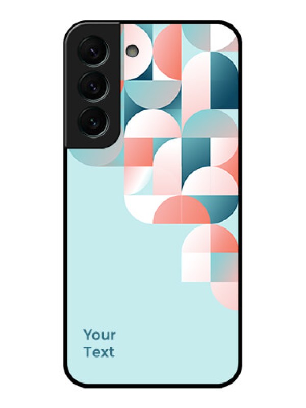 Custom Galaxy S22 Plus 5G Custom Glass Phone Case - Stylish Semi-circle Pattern Design