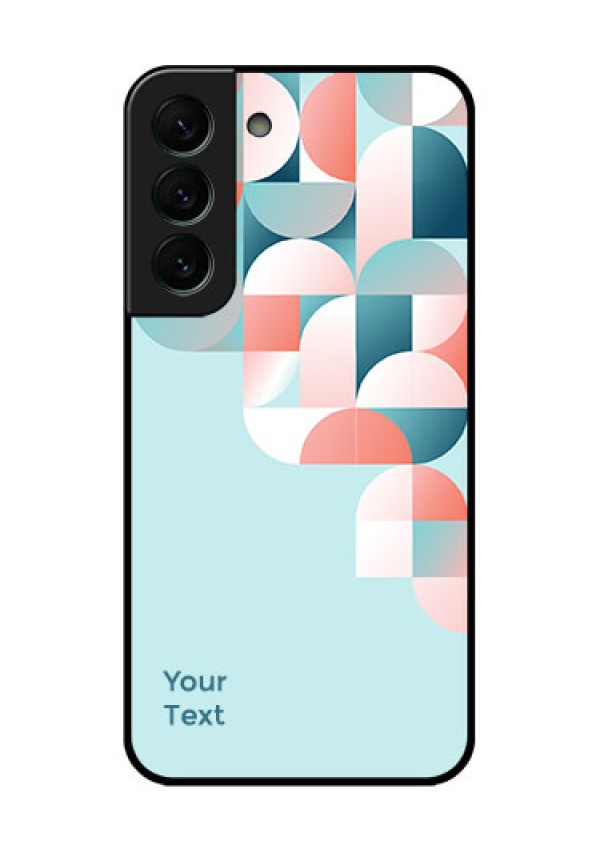 Galaxy S22 Plus 5G Custom Glass Phone Case - Stylish Semi-circle Pattern Design