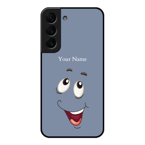Galaxy S22 Plus 5G Photo Printing on Glass Case - Laughing Cartoon Face Design Galaxy S22 Plus 5G Photo Printing on Glass Case - Laughing Cartoon Face Design