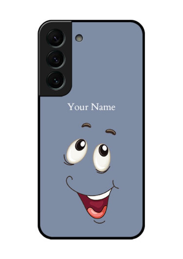 Galaxy S22 Plus 5G Photo Printing on Glass Case - Laughing Cartoon Face Design