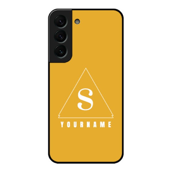 Galaxy S22 Plus 5G Personalized Glass Phone Case - simple triangle Design Galaxy S22 Plus 5G Personalized Glass Phone Case - simple triangle Design