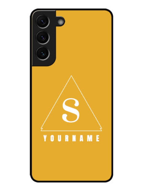 Custom Galaxy S22 Plus 5G Personalized Glass Phone Case - simple triangle Design