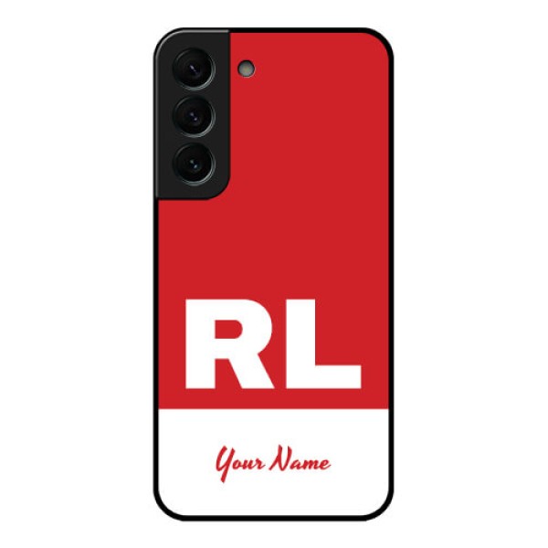 Galaxy S22 Plus 5G Personalized Glass Phone Case - dual tone custom text Design Galaxy S22 Plus 5G Personalized Glass Phone Case - dual tone custom text Design