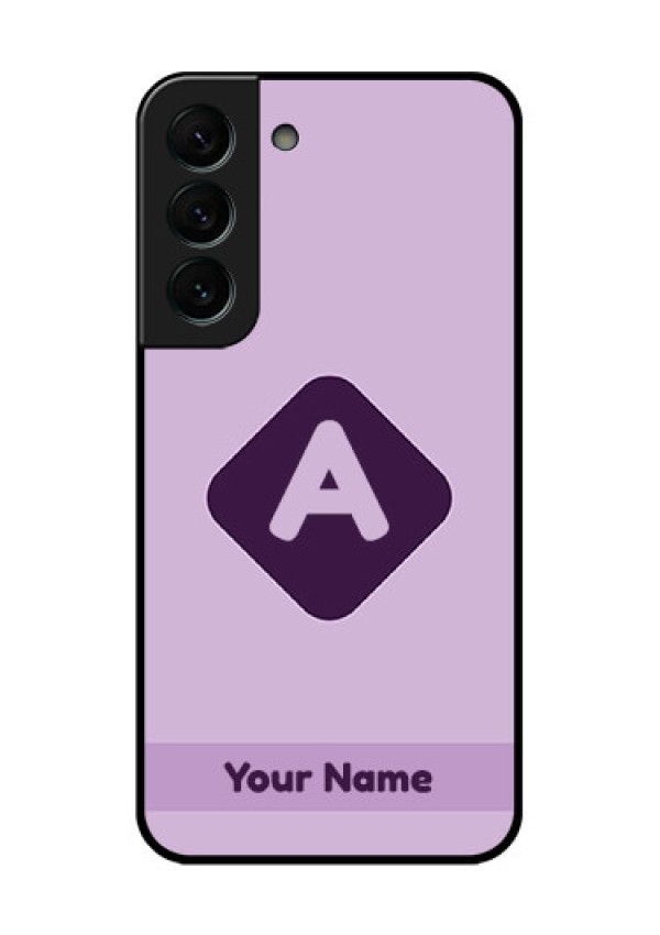 Galaxy S22 Plus 5G Custom Glass Mobile Case - Custom Letter in curved badge Design