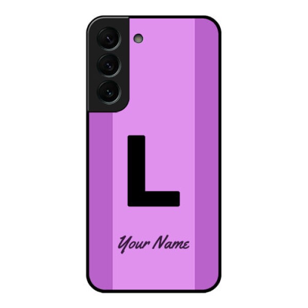 Galaxy S22 Plus 5G Custom Glass Phone Case - Tricolor custom text Design Galaxy S22 Plus 5G Custom Glass Phone Case - Tricolor custom text Design