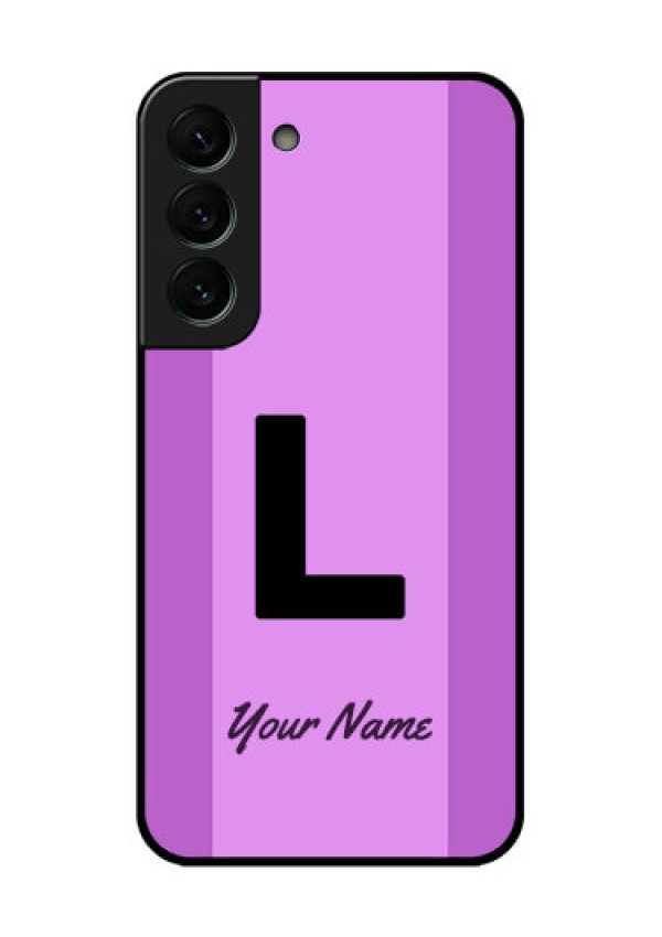 Galaxy S22 Plus 5G Custom Glass Phone Case - Tricolor custom text Design