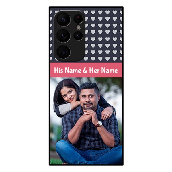 Galaxy S22 Ultra 5G Custom Glass Mobile Case - Love Symbols Design