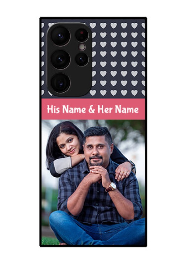 Galaxy S22 Ultra 5G Custom Glass Mobile Case - Love Symbols Design