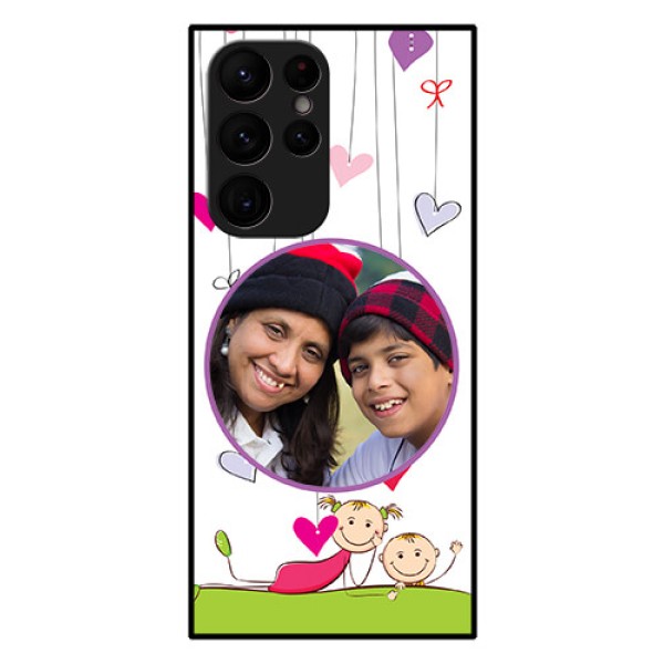 Galaxy S22 Ultra 5G Photo Printing on Glass Case - Cute Kids Phone Case Design
