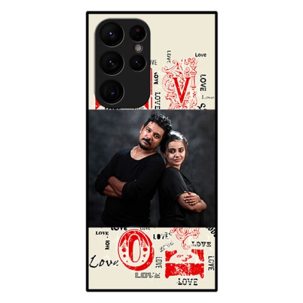 Galaxy S22 Ultra 5G Photo Printing on Glass Case - Trendy Love Design Case Galaxy S22 Ultra 5G Photo Printing on Glass Case - Trendy Love Design Case
