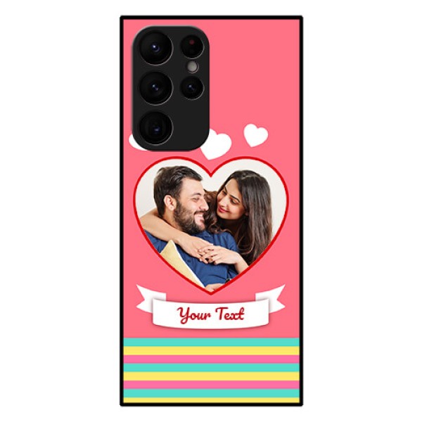 Galaxy S22 Ultra 5G Photo Printing on Glass Case - Love Doodle Design