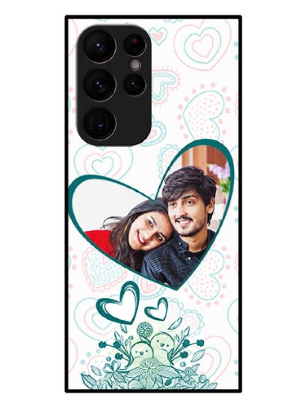 Custom Galaxy S22 Ultra 5G Photo Printing on Glass Case - Premium Couple Design