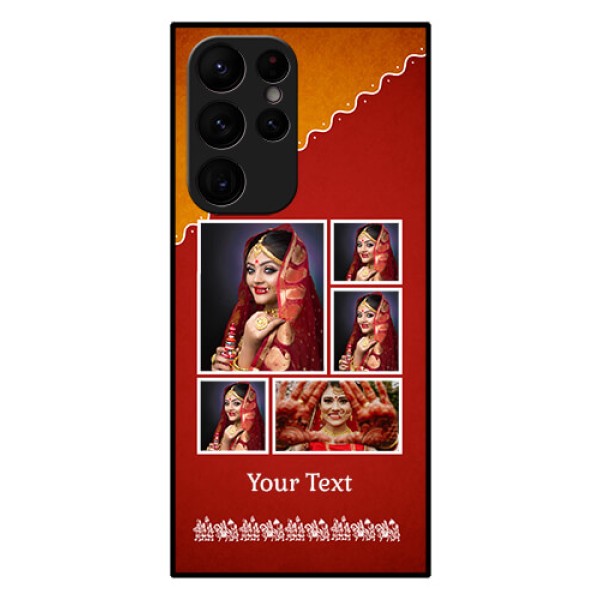 Galaxy S22 Ultra 5G Personalized Glass Phone Case - Wedding Pic Upload Design Galaxy S22 Ultra 5G Personalized Glass Phone Case - Wedding Pic Upload Design