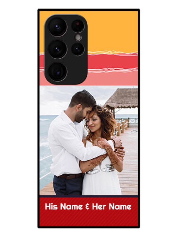 Custom Galaxy S22 Ultra 5G Custom Glass Mobile Case - Colorful Case Design