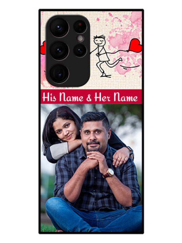 Custom Galaxy S22 Ultra 5G Photo Printing on Glass Case - You and Me Case Design