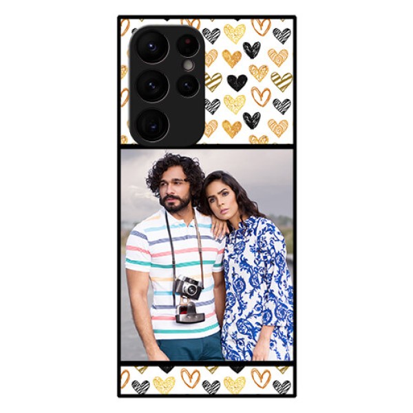 Galaxy S22 Ultra 5G Photo Printing on Glass Case - Love Symbol Design
