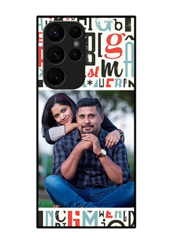 Galaxy S22 Ultra 5G Personalized Glass Phone Case - Alphabet Design
