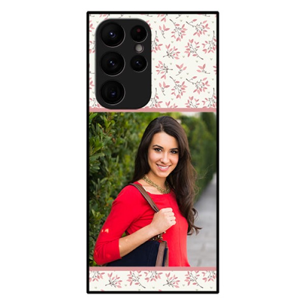 Galaxy S22 Ultra 5G Custom Glass Phone Case - Premium Floral Design