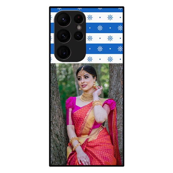 Galaxy S22 Ultra 5G Photo Printing on Glass Case - Snow Pattern Design