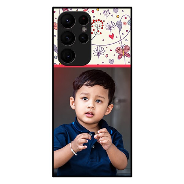 Galaxy S22 Ultra 5G Custom Glass Mobile Case - Premium Floral Design