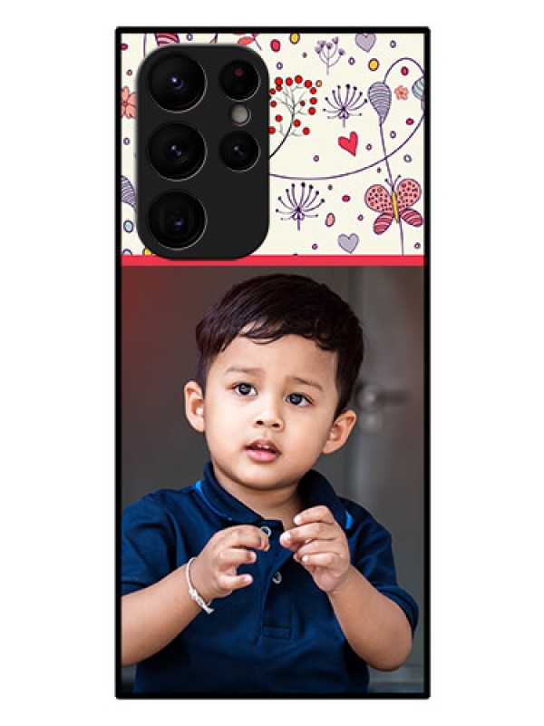 Custom Galaxy S22 Ultra 5G Custom Glass Mobile Case - Premium Floral Design