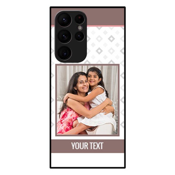 Galaxy S22 Ultra 5G Photo Printing on Glass Case - Simple Diamond Design Galaxy S22 Ultra 5G Photo Printing on Glass Case - Simple Diamond Design